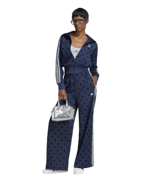 adidas Originals Firebird polka dot tracksuit in navy - view 1