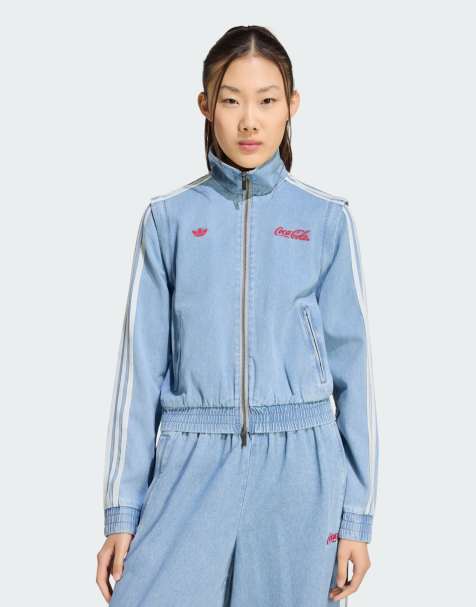 adidas Originals – Firebird – Regular-Fit-Trainingsjacke aus hellem Denim - view 1