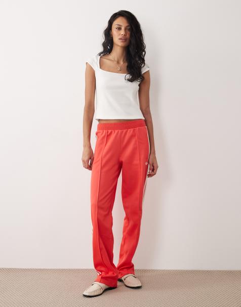 adidas Originals – Firebird – Röda träningsbyxor med stickade detaljer - view 1