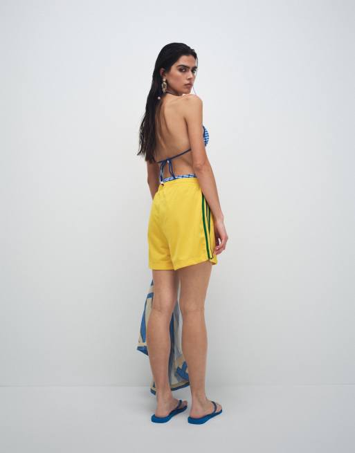 adidas Originals Firebird shorts gialli e verdi, 4 di 9