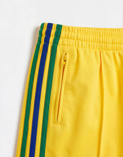 adidas Originals Firebird shorts gialli e verdi, 8 di 9
