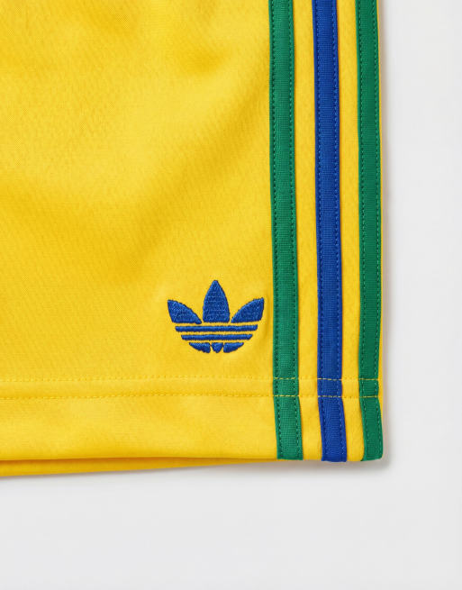 adidas Originals Firebird shorts gialli e verdi, 9 di 9