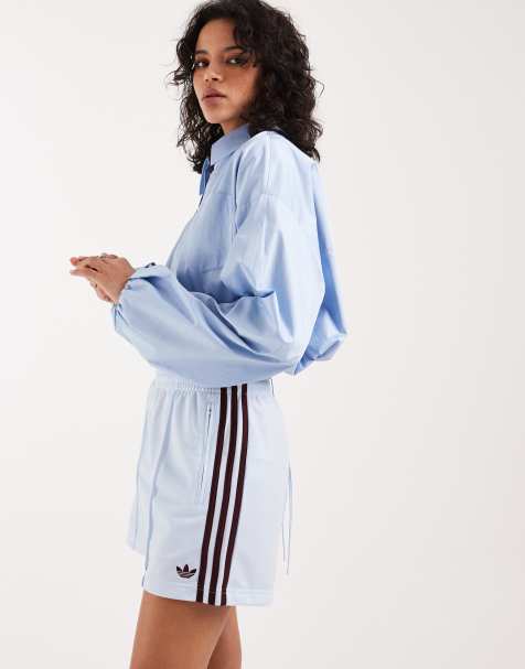 adidas Originals Firebird shorts in blue and maroon - view 1