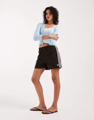 adidas Originals Firebird shorts in brown and pink | ASOS