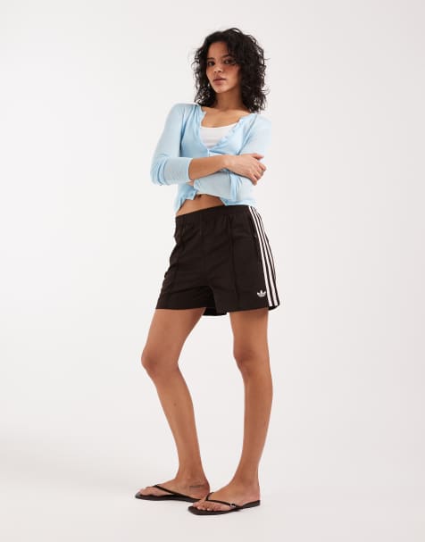 adidas Originals Firebird shorts in brown and pink - view 1