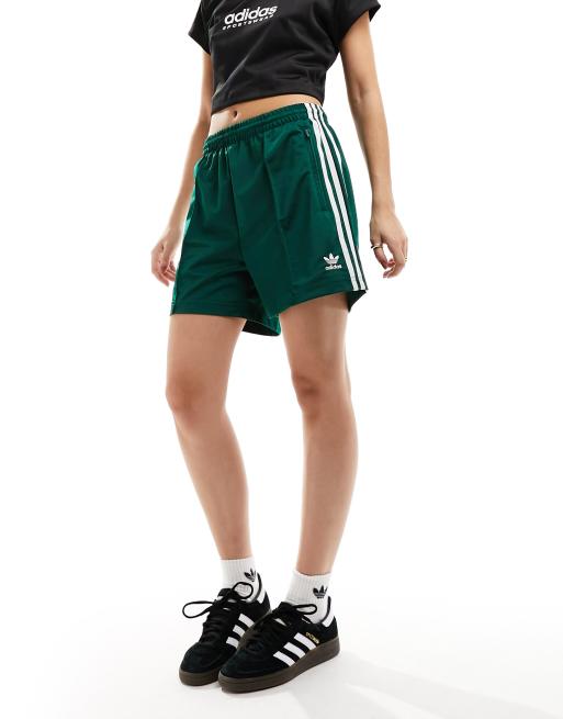 adidas Originals Firebird shorts in collegiate green