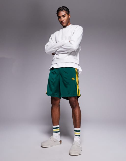adidas Originals Firebird shorts in green 