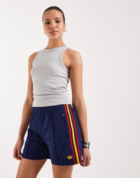 adidas Originals Firebird shorts in navy and red - view 1