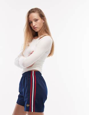 Adidas Originals Firebird Shorts In Blue