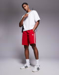 [adidas Originals] adidas Originals Firebird shorts in red S better scarlet/white