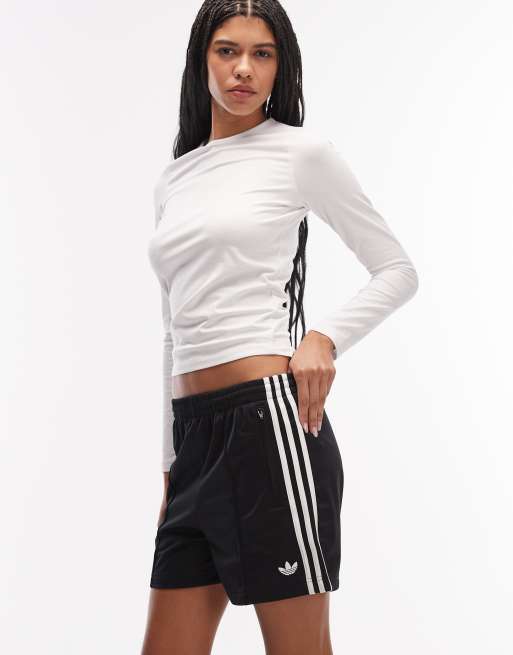 adidas Originals – Firebird – Shorts in Schwarz und Weiß, 2 von 5