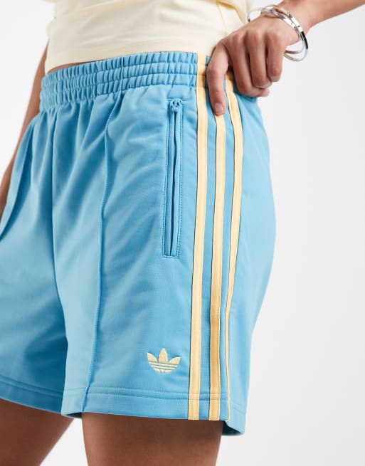 adidas Originals Firebird Shorts in Türkis und Gelb, 4 von 5