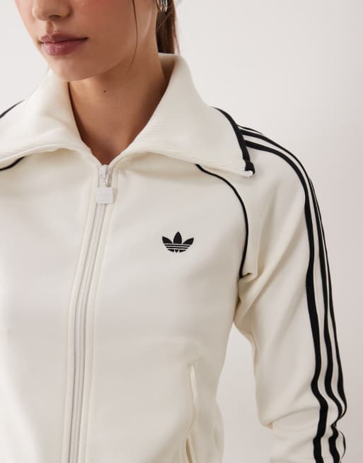 adidas Originals – Firebird – Slim-Fit-Trainingsjacke in Wollweiß, 3 von 4