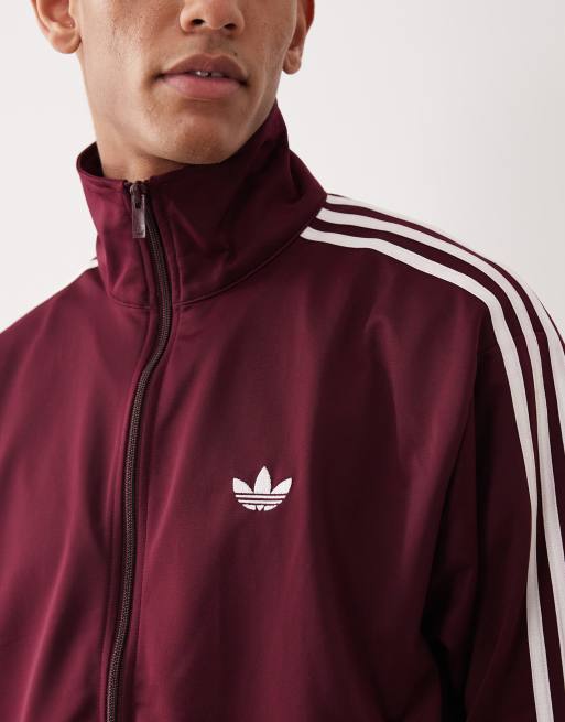 adidas Originals – Firebird – Sportoberteil in Kastanienbraun und Wollweiß, 3 von 4