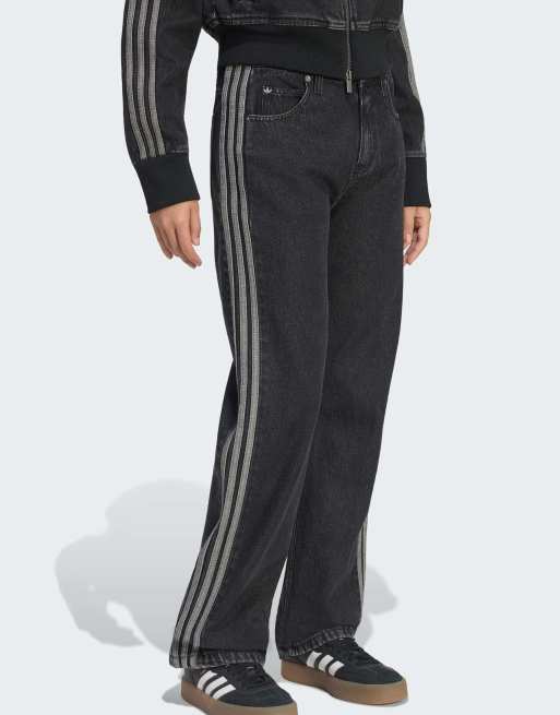 adidas Originals – Firebird – Straight Jeans in True Black Denim mit mittelhohem Bund, 2 von 5