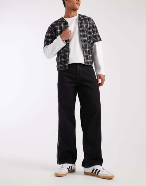 adidas Originals – Firebird – Svarta jeans med ledig passform - view 1