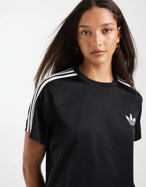 adidas Originals – Firebird – T-Shirt in Schwarz/Weiß, 2 von 4
