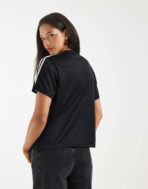 adidas Originals Firebird tee in black / white, 4 of 4