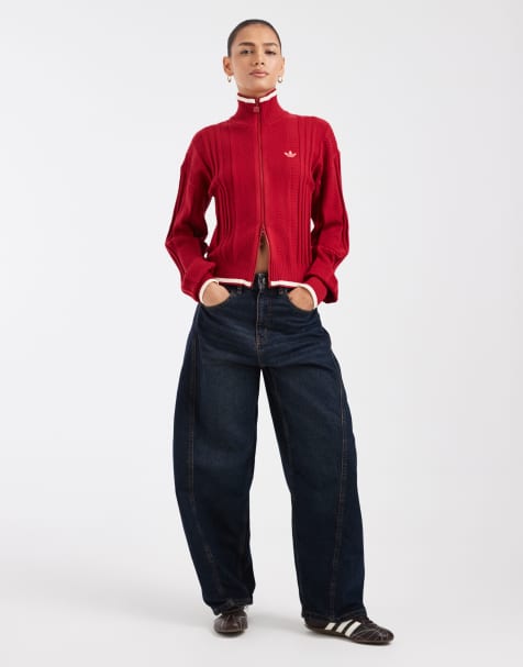 adidas Originals - Firebird - Top de survêtement en maille pointelle - Rouge - view 1