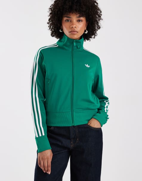 adidas Originals - Firebird - Top de survêtement - Vert vif et blanc - view 1