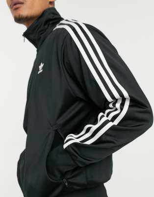 adidas originals firebird track jacket in black