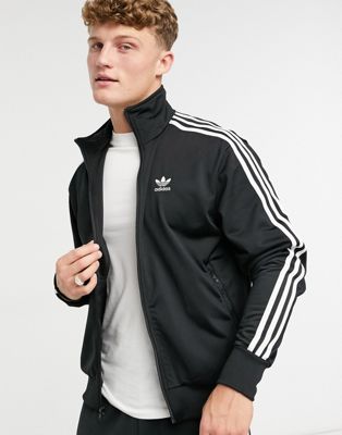 adidas originals firebird track jacket in black