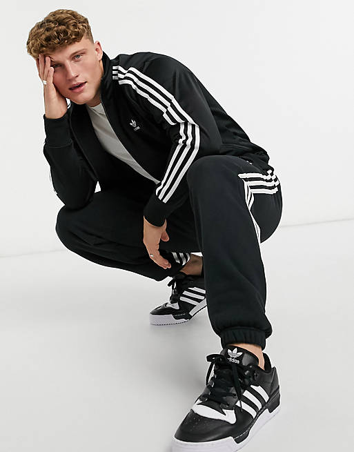adidas Originals firebird track jacket in black | ASOS