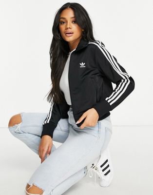 adidas Originals firebird track jacket in black, ASOS
