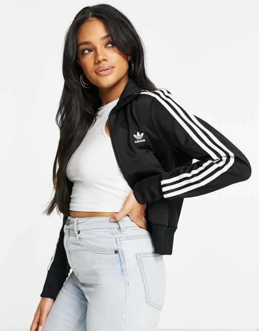 adidas Originals firebird track jacket in black ASOS