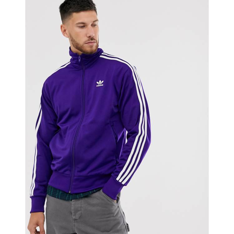 White and store purple adidas jacket