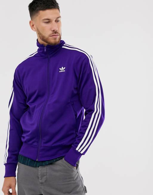 Purple adidas Originals Oversized Firebird Track Top