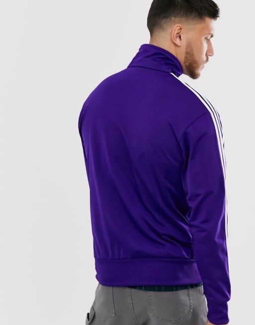 Adidas firebird track top purple hot sale