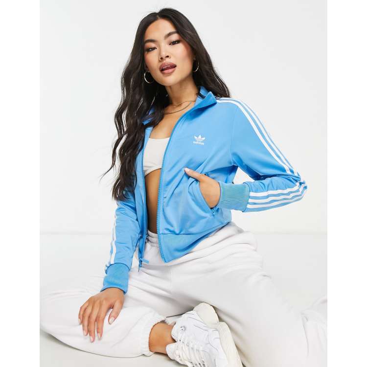 adidas Satin Firebird Track Jacket - Pink, Women's Lifestyle