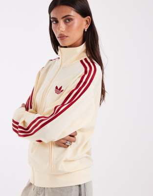 Adidas Originals Firebird Track Jacket In Neutral