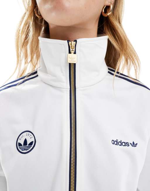 adidas Originals Firebird track jacket in white ASOS