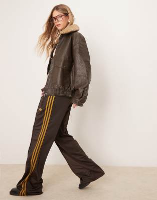 adidas Originals adidas Originals Firebird track pants in brown