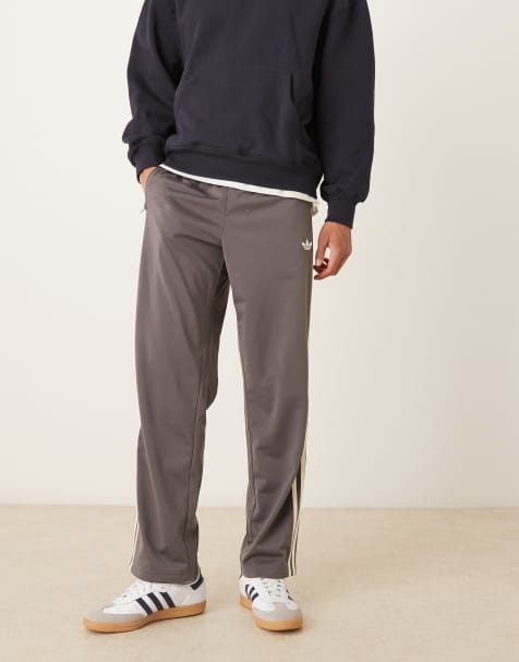 adidas Originals Firebird track pants in charcoal and cream