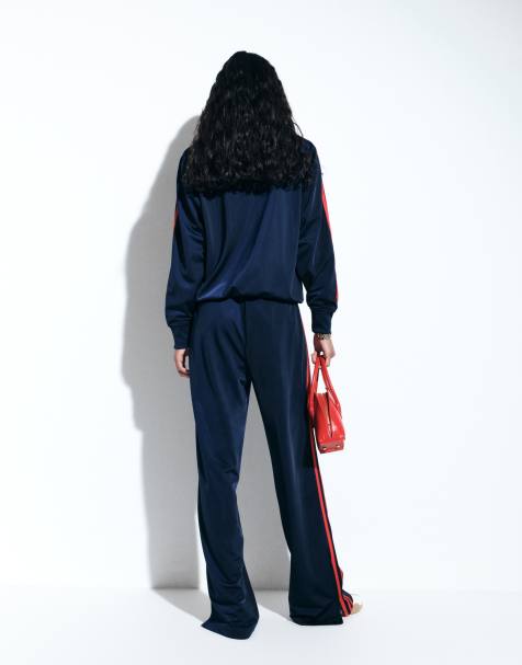 adidas Originals Firebird track pants in navy and red - exclusive to ASOS - view 1