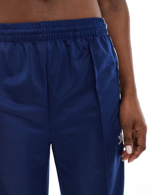 Adidas originals firebird track pant in navy outlet velvet