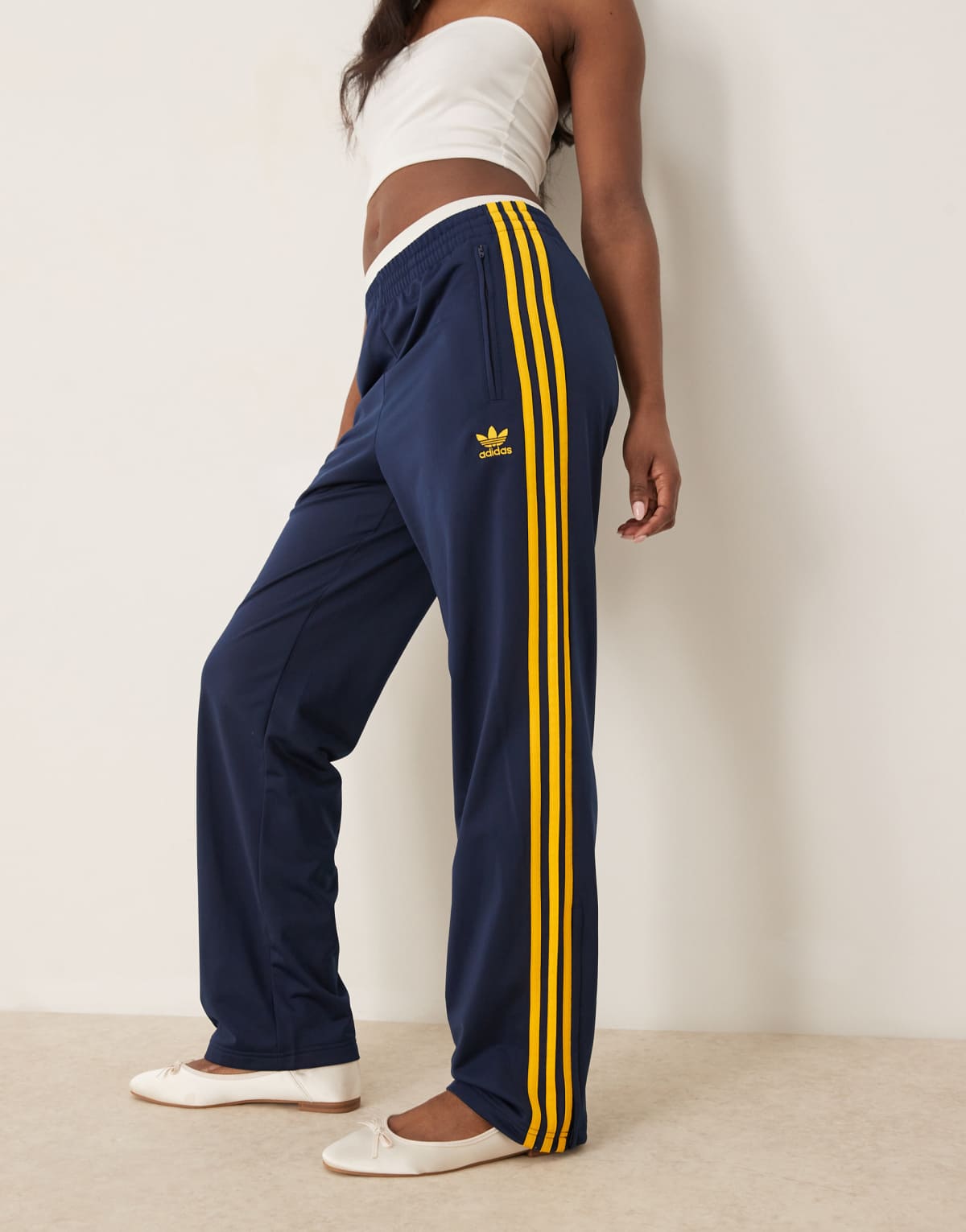 adidas Originals Firebird track pants in navy