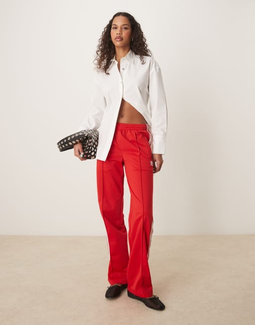 adidas Originals firebird track pants in red