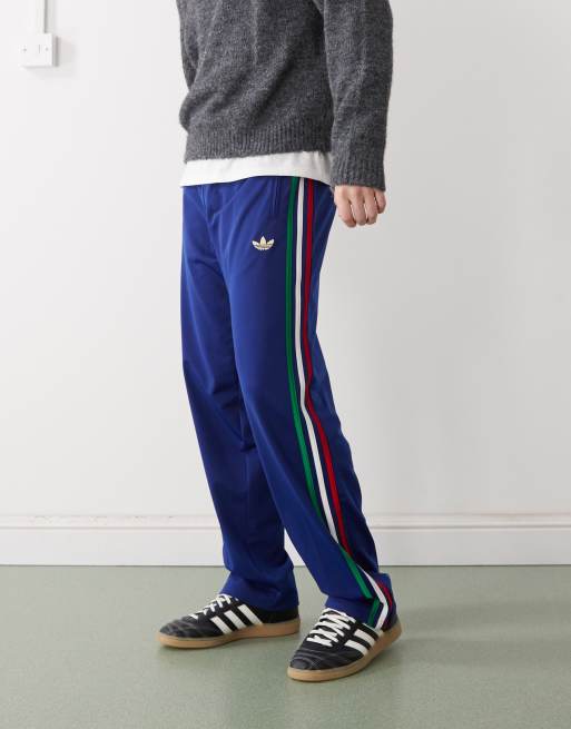 adidas Originals Firebird track pants in victory blue / bold green / white