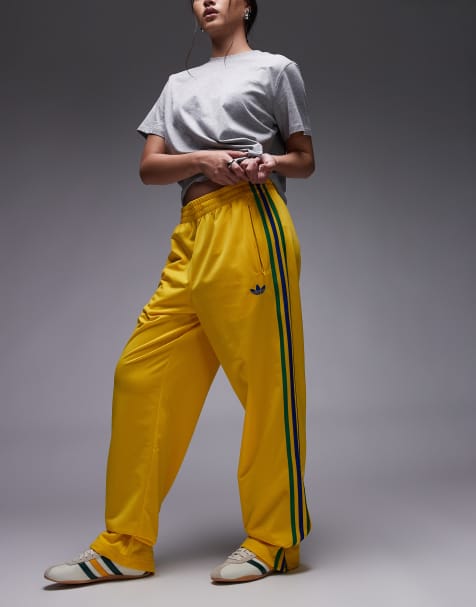 adidas Originals Firebird track pants in yellow and green - view 1