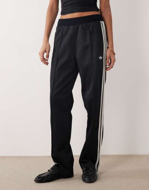 adidas Originals Firebird track pants with knitted crochet details in black - view 1