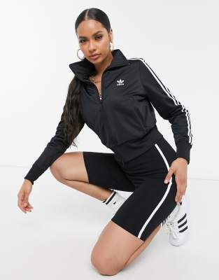 adidas Originals Firebird track top in black & white | ASOS