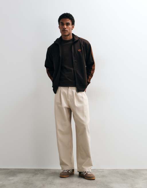 adidas Originals firebird track top in brown and burnt orange | ASOS