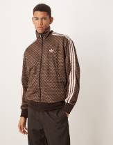 adidas Originals Firebird tracksuit in brown monogram | ASOS