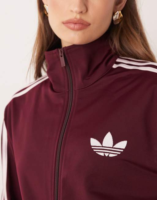 adidas Originals Firebird Track Top In Burgundy | ASOS
