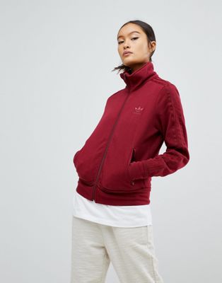 maroon adidas firebird jacket