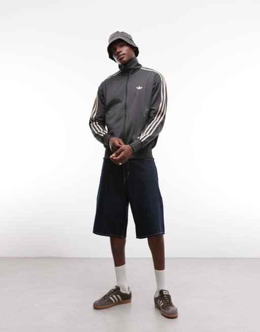 adidas Originals Firebird track top in dark grey - exclusive to